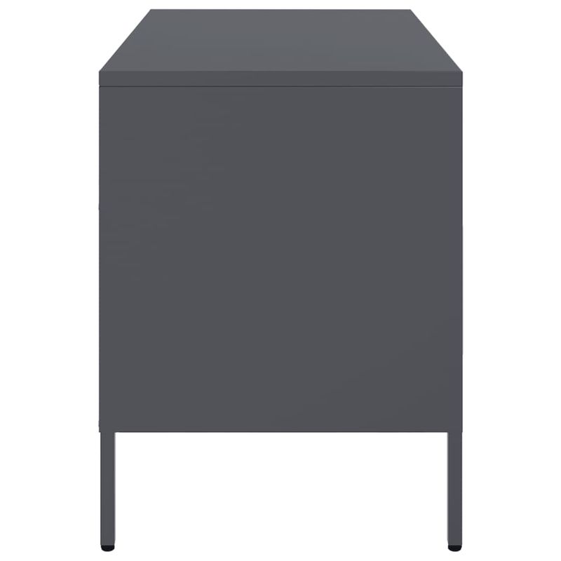 Casa si Gradina - Mobilier - Comode si corpuri - Comode - Dulap TV, antracit, 68x39x50,5 cm, otel laminat la rece - Infinity.ro