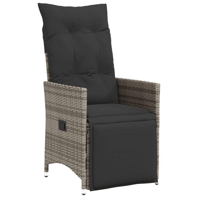 Casa si Gradina - Gradina si terasa - Mobilier exterior - Seturi mobila gradina - Set bistro de gradina cu perne, 5 piese, gri, poliratan - Infinity.ro