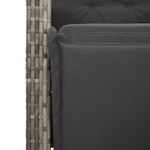 Casa si Gradina - Gradina si terasa - Mobilier exterior - Seturi mobila gradina - Set bistro de gradina cu perne, 5 piese, gri, poliratan - Infinity.ro