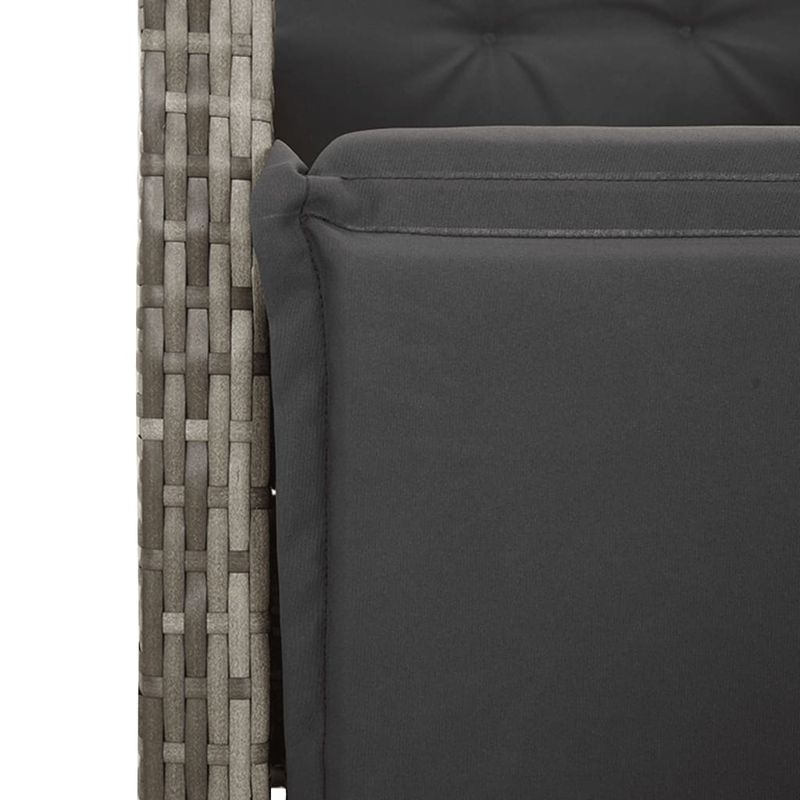 Casa si Gradina - Gradina si terasa - Mobilier exterior - Seturi mobila gradina - Set bistro de gradina cu perne, 5 piese, gri, poliratan - Infinity.ro