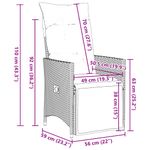 Casa si Gradina - Gradina si terasa - Mobilier exterior - Seturi mobila gradina - Set bistro de gradina cu perne, 5 piese, gri, poliratan - Infinity.ro