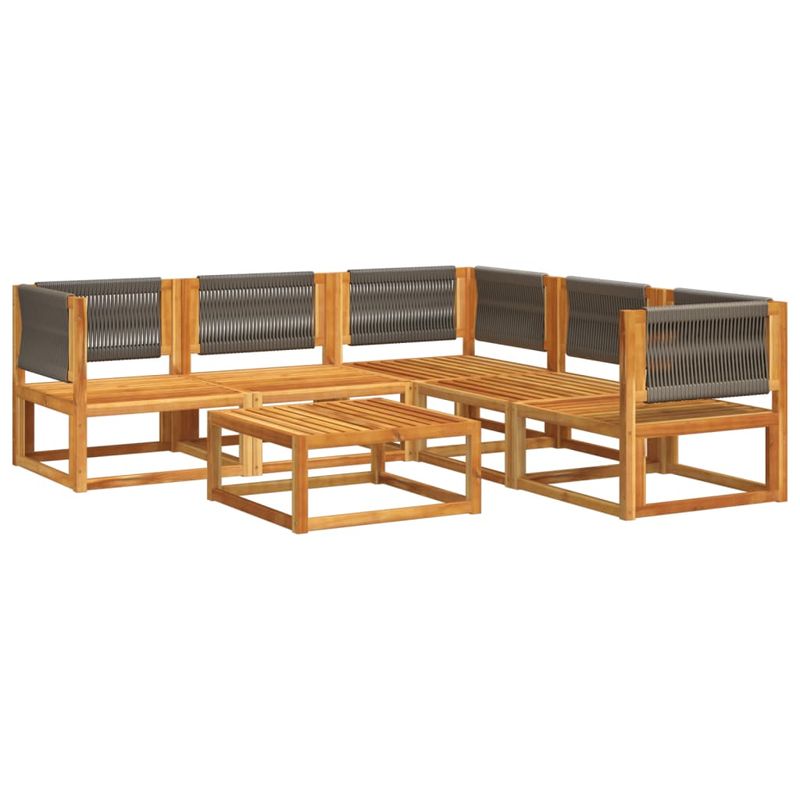 Casa si Gradina - Gradina si terasa - Mobilier exterior - Canapele si fotolii gradina - Set de canapele gradina cu perne, 6 piese, lemn masiv acacia - Infinity.ro
