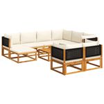 Casa si Gradina - Gradina si terasa - Mobilier exterior - Seturi mobila gradina - Set de canapele de gradina cu perne 10 piese lemn masiv acacia - Infinity.ro