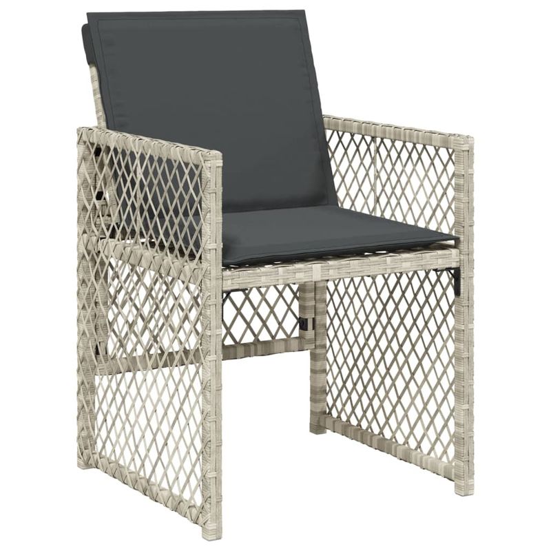 Casa si Gradina - Gradina si terasa - Mobilier exterior - Seturi mobila gradina - Set mobilier gradina cu perne, 9 piese, gri deschis, poliratan - Infinity.ro