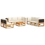 Casa si Gradina - Gradina si terasa - Mobilier exterior - Seturi mobila gradina - Set de canapele de gradina cu perne, 9 piese, lemn masiv acacia - Infinity.ro