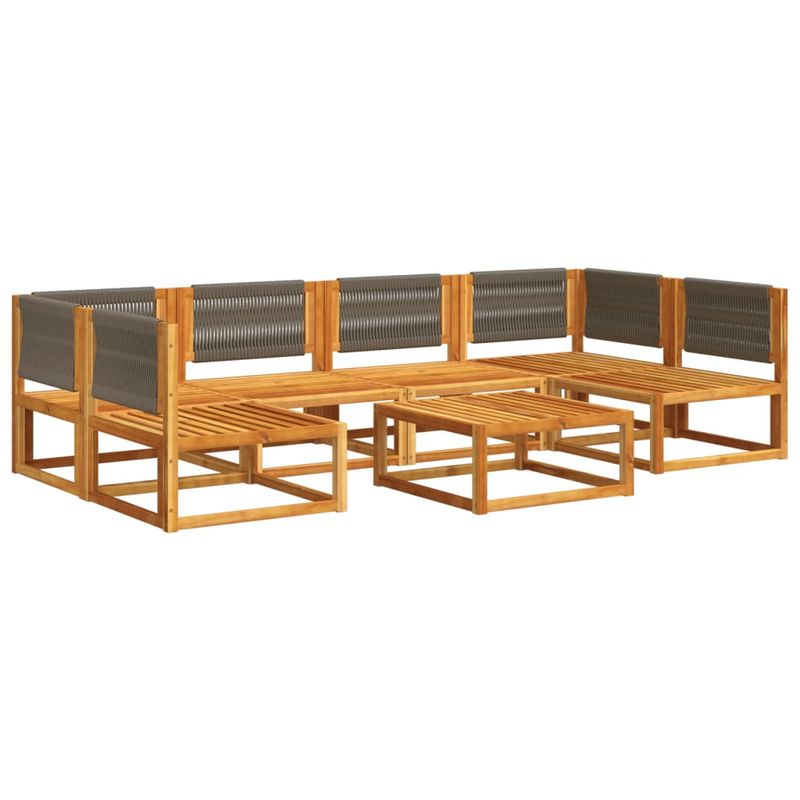 Casa si Gradina - Gradina si terasa - Mobilier exterior - Canapele si fotolii gradina - Set canapele gradina cu perne, 7 piese, lemn masiv acacia - Infinity.ro