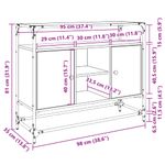 Casa si Gradina - Mobilier - Comode si corpuri - Comode - Dulap, blat din sticla stejar sonoma 98x35x81 cm lemn prelucrat - Infinity.ro