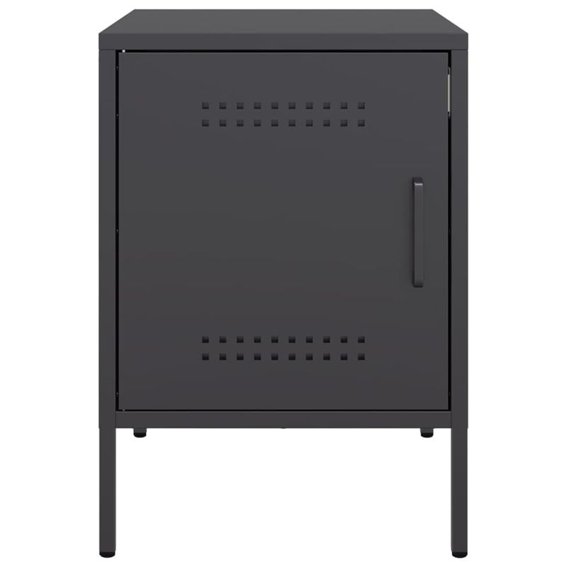 Casa si Gradina - Mobilier - Comode si corpuri - Noptiere - Noptiere, 2 buc., negru, 36x39x50,5 cm, otel - Infinity.ro
