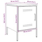 Casa si Gradina - Mobilier - Comode si corpuri - Noptiere - Noptiere, 2 buc., negru, 36x39x50,5 cm, otel - Infinity.ro