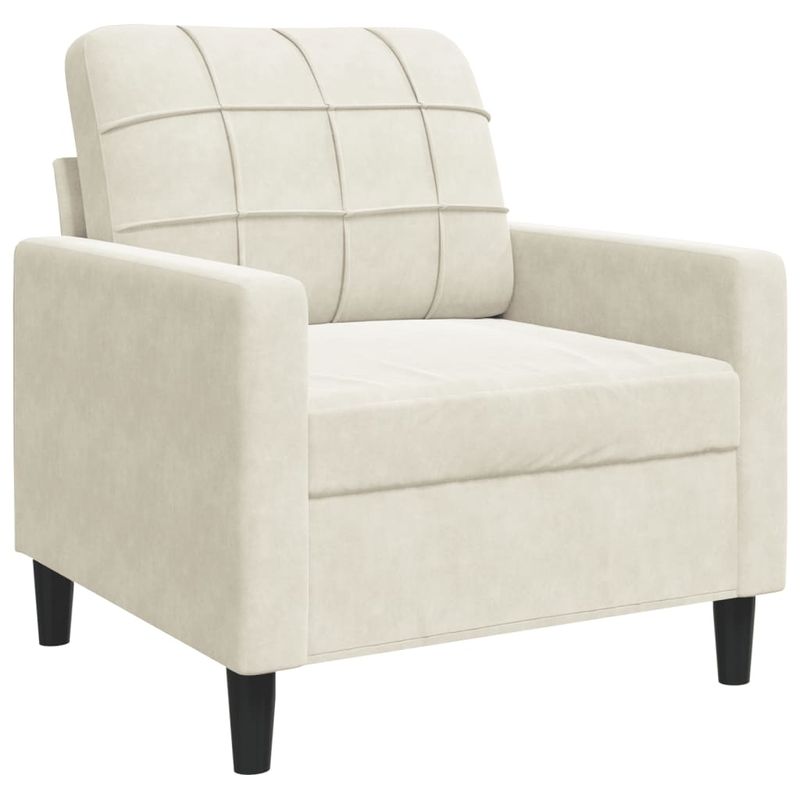 Casa si Gradina - Mobilier - Seturi de mobilier - Seturi living - Set de canapele cu perne, 3 piese, crem, catifea - Infinity.ro