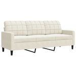 Casa si Gradina - Mobilier - Seturi de mobilier - Seturi living - Set de canapele cu perne, 3 piese, crem, catifea - Infinity.ro