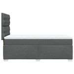 Casa si Gradina - Mobilier - Paturi si accesorii - Paturi - Pat box spring cu saltea, gri inchis, 90x200 cm, textil - Infinity.ro