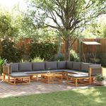 Casa si Gradina - Gradina si terasa - Mobilier exterior - Canapele si fotolii gradina - Set canapele gradina cu perne, 11 piese, lemn masiv acacia - Infinity.ro