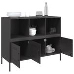 Casa si Gradina - Mobilier - Comode si corpuri - Comode - Dulap, negru, 100,5x39x79 cm, otel laminat la rece - Infinity.ro