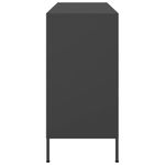 Casa si Gradina - Mobilier - Comode si corpuri - Comode - Dulap, negru, 100,5x39x79 cm, otel laminat la rece - Infinity.ro