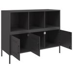 Casa si Gradina - Mobilier - Comode si corpuri - Comode - Dulap, negru, 100,5x39x79 cm, otel laminat la rece - Infinity.ro