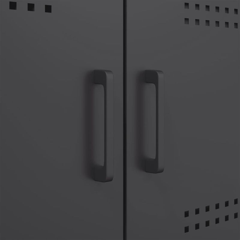 Casa si Gradina - Mobilier - Comode si corpuri - Comode - Dulap, negru, 100,5x39x79 cm, otel laminat la rece - Infinity.ro