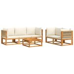 Casa si Gradina - Gradina si terasa - Mobilier exterior - Canapele si fotolii gradina - Set de canapele gradina cu perne, 6 piese, lemn masiv acacia - Infinity.ro