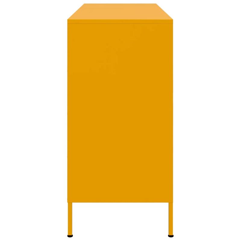 Casa si Gradina - Mobilier - Comode si corpuri - Comode - Dulap, galben mustar, 100,5x39x79 cm, otel laminat la rece - Infinity.ro