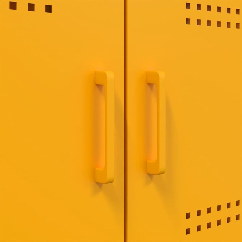 Casa si Gradina - Mobilier - Comode si corpuri - Comode - Dulap, galben mustar, 100,5x39x79 cm, otel laminat la rece - Infinity.ro