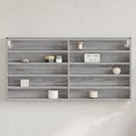 Casa si Gradina - Mobilier - Biblioteci si rafturi - Rafturi - Dulap cu vitrina, sonoma gri, 100x8,5x50 cm, lemn prelucrat - Infinity.ro