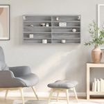 Casa si Gradina - Mobilier - Biblioteci si rafturi - Rafturi - Dulap cu vitrina, sonoma gri, 100x8,5x50 cm, lemn prelucrat - Infinity.ro