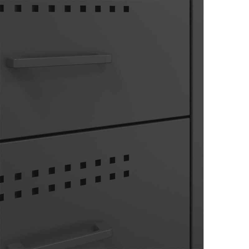 Casa si Gradina - Mobilier - Comode si corpuri - Noptiere - Noptiera, negru, 36x39x68 cm, otel laminat la rece - Infinity.ro