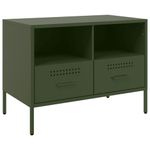 Casa si Gradina - Mobilier - Comode si corpuri - Comode - Dulap TV, verde masliniu, 68x39x50,5 cm, otel laminat la rece - Infinity.ro