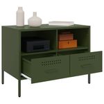 Casa si Gradina - Mobilier - Comode si corpuri - Comode - Dulap TV, verde masliniu, 68x39x50,5 cm, otel laminat la rece - Infinity.ro