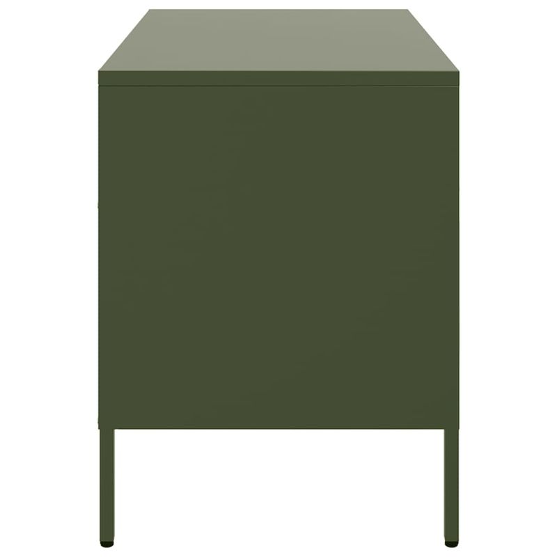 Casa si Gradina - Mobilier - Comode si corpuri - Comode - Dulap TV, verde masliniu, 68x39x50,5 cm, otel laminat la rece - Infinity.ro