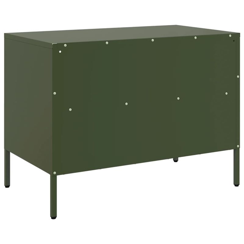 Casa si Gradina - Mobilier - Comode si corpuri - Comode - Dulap TV, verde masliniu, 68x39x50,5 cm, otel laminat la rece - Infinity.ro