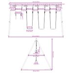 Jucarii, Copii si Bebe - Jucarii si jocuri - Jucarii de exterior - Spatii de joaca si accesorii - Set leagan de exterior, cu leagane și trapez, albastru, model 3x scaun leagăn + trapez - Infinity.ro