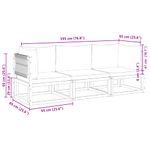 Casa si Gradina - Gradina si terasa - Mobilier exterior - Canapele si fotolii gradina - Set de canapele de gradina cu perne, 3 piese, lemn masiv acacia - Infinity.ro