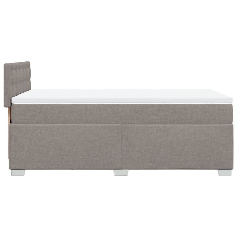 Casa si Gradina - Mobilier - Paturi si accesorii - Paturi - Pat box spring cu saltea, gri taupe, 100x200 cm, textil - Infinity.ro