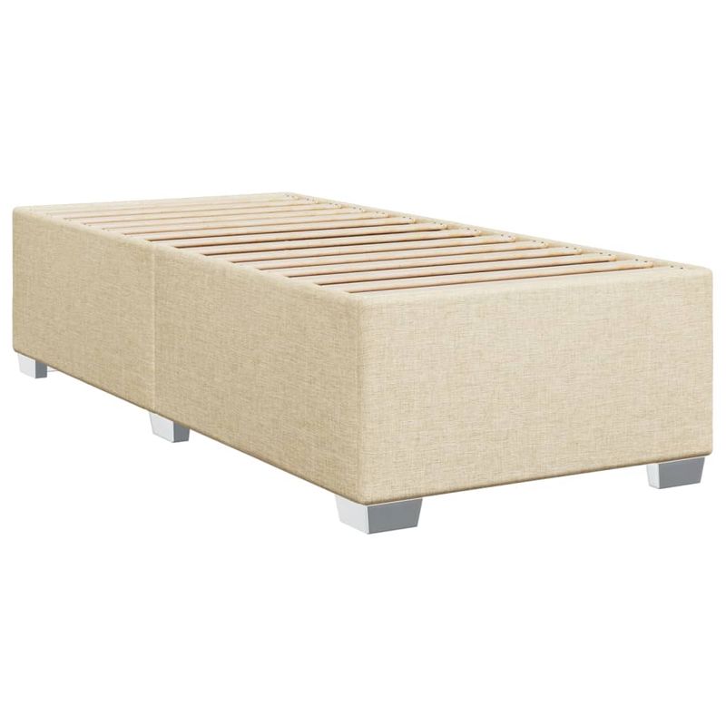 Casa si Gradina - Mobilier - Paturi si accesorii - Paturi - Pat box spring cu saltea, crem, 90x200 cm, textil - Infinity.ro