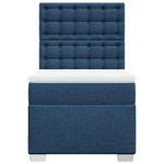 Casa si Gradina - Mobilier - Paturi si accesorii - Paturi - Pat box spring cu saltea, albastru, 90x200 cm, textil - Infinity.ro
