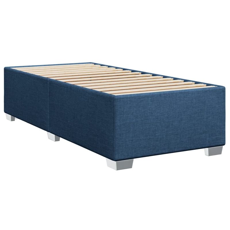 Casa si Gradina - Mobilier - Paturi si accesorii - Paturi - Pat box spring cu saltea, albastru, 90x200 cm, textil - Infinity.ro