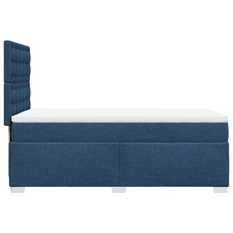 Casa si Gradina - Mobilier - Paturi si accesorii - Paturi - Pat box spring cu saltea, albastru, 90x200 cm, textil - Infinity.ro