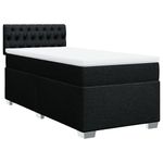 Casa si Gradina - Mobilier - Paturi si accesorii - Paturi - Pat box spring cu saltea, negru, 90x190 cm, textil - Infinity.ro