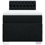 Casa si Gradina - Mobilier - Paturi si accesorii - Paturi - Pat box spring cu saltea, negru, 90x190 cm, textil - Infinity.ro