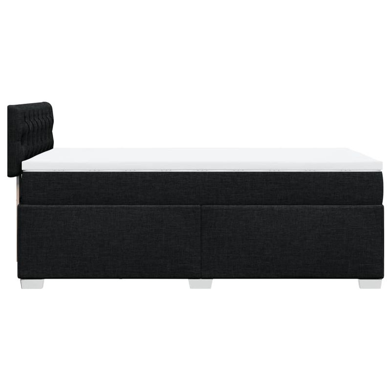 Casa si Gradina - Mobilier - Paturi si accesorii - Paturi - Pat box spring cu saltea, negru, 90x190 cm, textil - Infinity.ro
