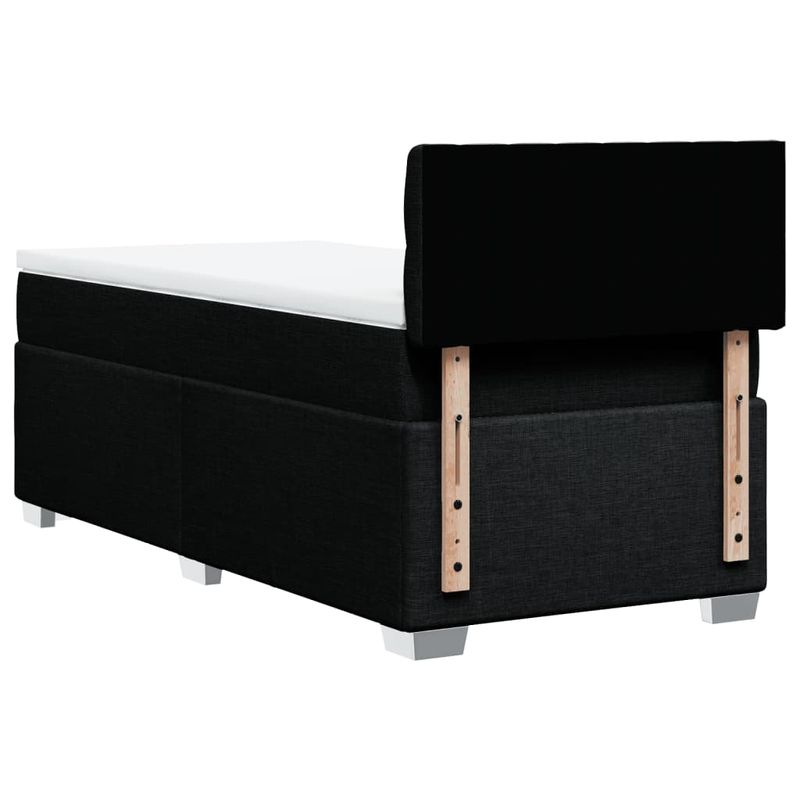 Casa si Gradina - Mobilier - Paturi si accesorii - Paturi - Pat box spring cu saltea, negru, 90x190 cm, textil - Infinity.ro