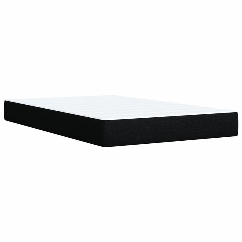 Casa si Gradina - Mobilier - Paturi si accesorii - Paturi - Pat box spring cu saltea, negru, 90x190 cm, textil - Infinity.ro