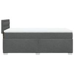 Casa si Gradina - Mobilier - Paturi si accesorii - Paturi - Pat box spring cu saltea, gri inchis, 90x200 cm, textil - Infinity.ro