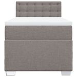 Casa si Gradina - Mobilier - Paturi si accesorii - Paturi - Pat box spring cu saltea, gri taupe, 80x200 cm, textil - Infinity.ro