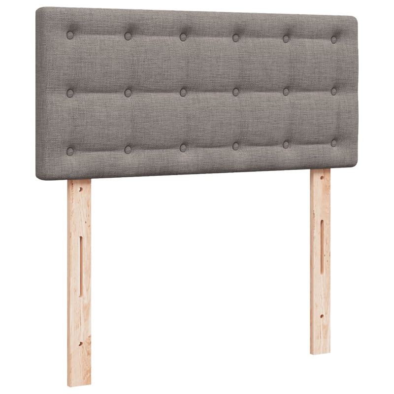 Casa si Gradina - Mobilier - Paturi si accesorii - Paturi - Pat box spring cu saltea, gri taupe, 80x200 cm, textil - Infinity.ro