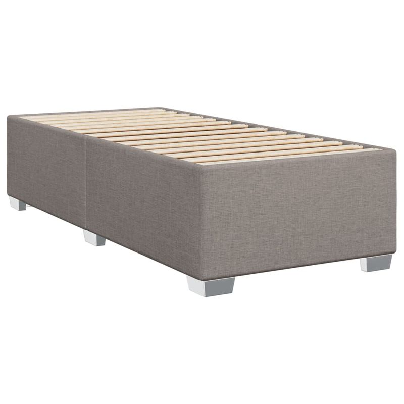 Casa si Gradina - Mobilier - Paturi si accesorii - Paturi - Pat box spring cu saltea, gri taupe, 80x200 cm, textil - Infinity.ro