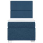 Casa si Gradina - Mobilier - Paturi si accesorii - Paturi - Pat box spring cu saltea, albastru, 100x200 cm, textil - Infinity.ro
