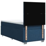 Casa si Gradina - Mobilier - Paturi si accesorii - Paturi - Pat box spring cu saltea, albastru, 100x200 cm, textil - Infinity.ro
