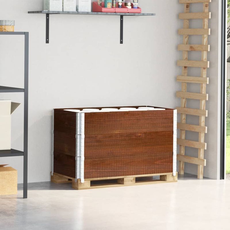 Casa si Gradina - Mobilier - Feronerie si accesorii mobila - Rame pentru paleti 3 buc. maro 100x50 cm lemn masiv de pin - Infinity.ro